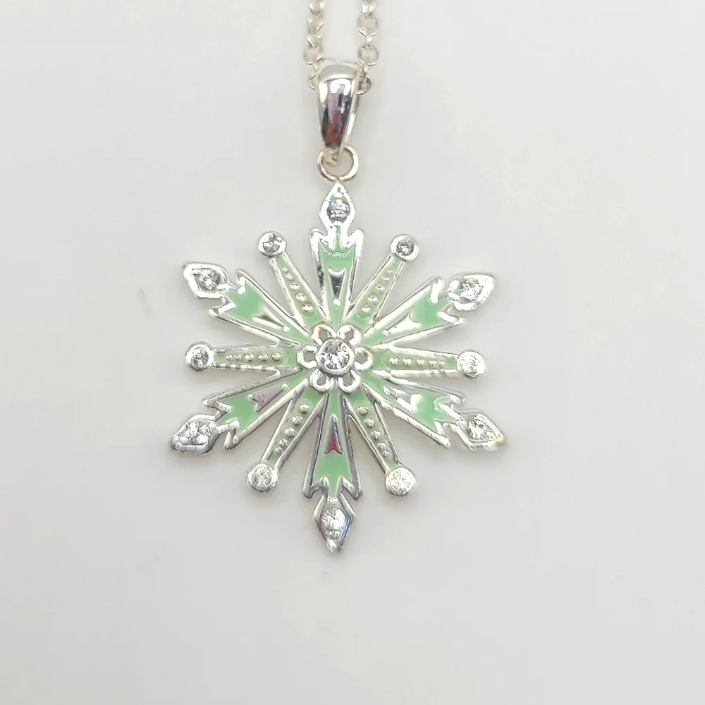 Disney Frozen Silver Plated Snowflake Pendant Necklace